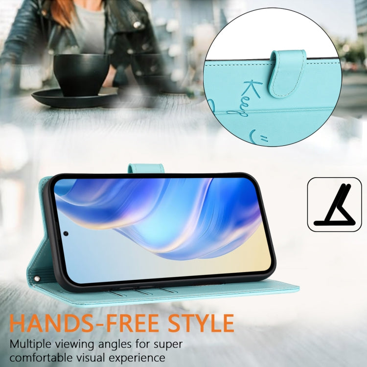 For Ulefone Note 18 Ultra 5G Smile Embossing RFID Leather Phone Case(Mint Green) - Ulefone Cases by buy2fix | Online Shopping UK | buy2fix