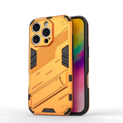 For iPhone 16 Pro Punk Armor 2 in 1 PC + TPU Phone Case with Holder(Orange) - iPhone 16 Pro Cases by buy2fix | Online Shopping UK | buy2fix