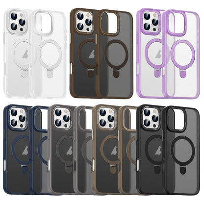 For iPhone 16 Pro Skin Feel MagSafe Magnetic Holder Phone Case(Titanium) - iPhone 16 Pro Cases by buy2fix | Online Shopping UK | buy2fix