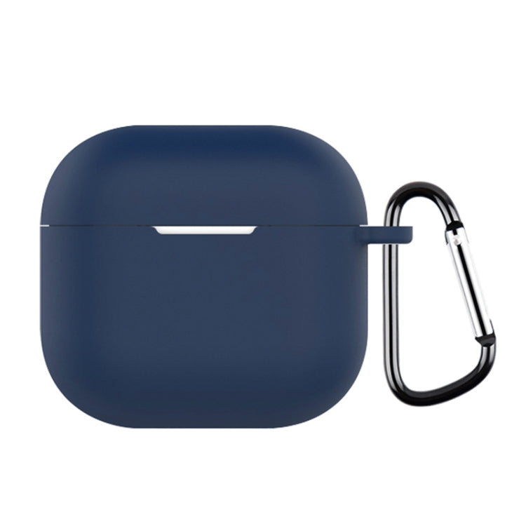 For AirPods 4 Silicone Earphone Protective Case with Hook(Midnight Blue) - For AirPods 4 by buy2fix | Online Shopping UK | buy2fix