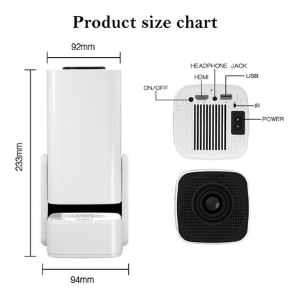 Y7S 720P Android 11 OS Portable Home WiFi Projector with Speaker, CPU:RK3326(US Plug) - Mini Projector by buy2fix | Online Shopping UK | buy2fix