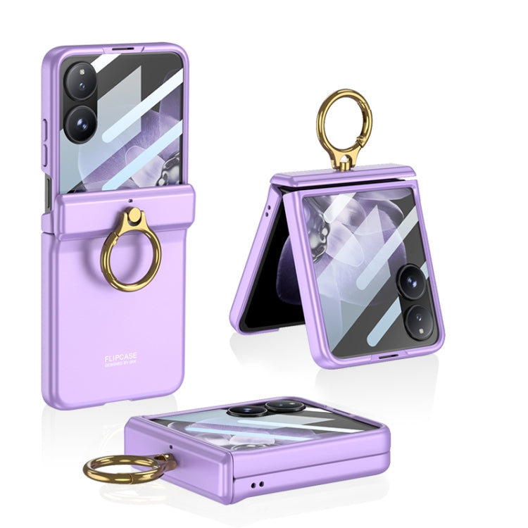 For Xiaomi Mix Flip GKK Integrated Magnetic Hinged Flip Case with Ring Holder(Purple) - Mix Flip Cases by GKK | Online Shopping UK | buy2fix