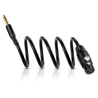 6.35mm to XRL Canon Female Dual Channel Microphone Audio Cable, Length:10m(Black) - Microphone Audio Cable & Connector by buy2fix | Online Shopping UK | buy2fix