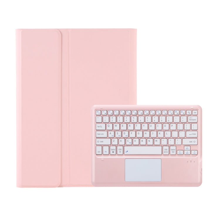 For Samsung Galaxy Tab S10 Ultra A910B-A Touch Pad Detachable Bluetooth Keyboard Leather Tablet Case(Pink) - Samsung Keyboard by buy2fix | Online Shopping UK | buy2fix