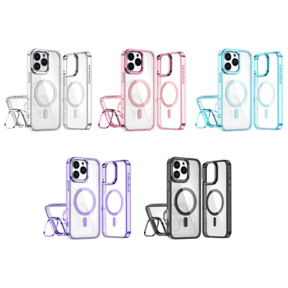 For iPhone 16 Pro Max Acrylic Camera Holder MagSafe Magnetic Phone Case(Purple) - iPhone 16 Pro Max Cases by buy2fix | Online Shopping UK | buy2fix