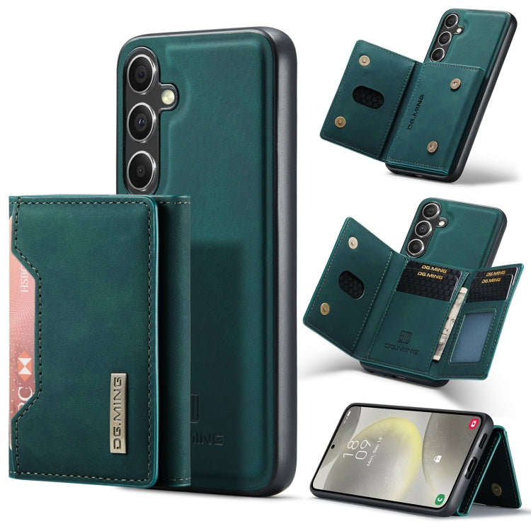 For Samsung Galaxy S24 FE 5G DG.MING M2 Series 3-Fold Multi Card Bag + Magnetic Phone Case(Green) - Galaxy S24 FE 5G Cases by DG.MING | Online Shopping UK | buy2fix