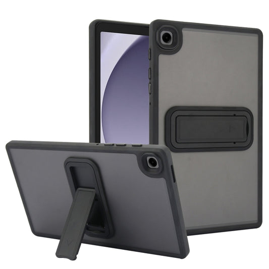 For Samsung Galaxy Tab A9 Skin Feel Holder PC Hybrid TPU Tablet Case(Black) - Galaxy Tab A9 by buy2fix | Online Shopping UK | buy2fix