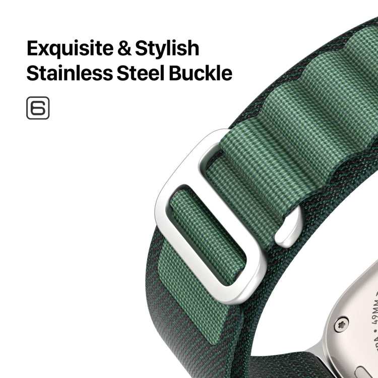 For Apple Watch 42mm / 41mm / 40mm / 38mm DUX DUCIS GS Series Nylon Loop Watch Band(Dark Green) - Watch Bands by DUX DUCIS | Online Shopping UK | buy2fix