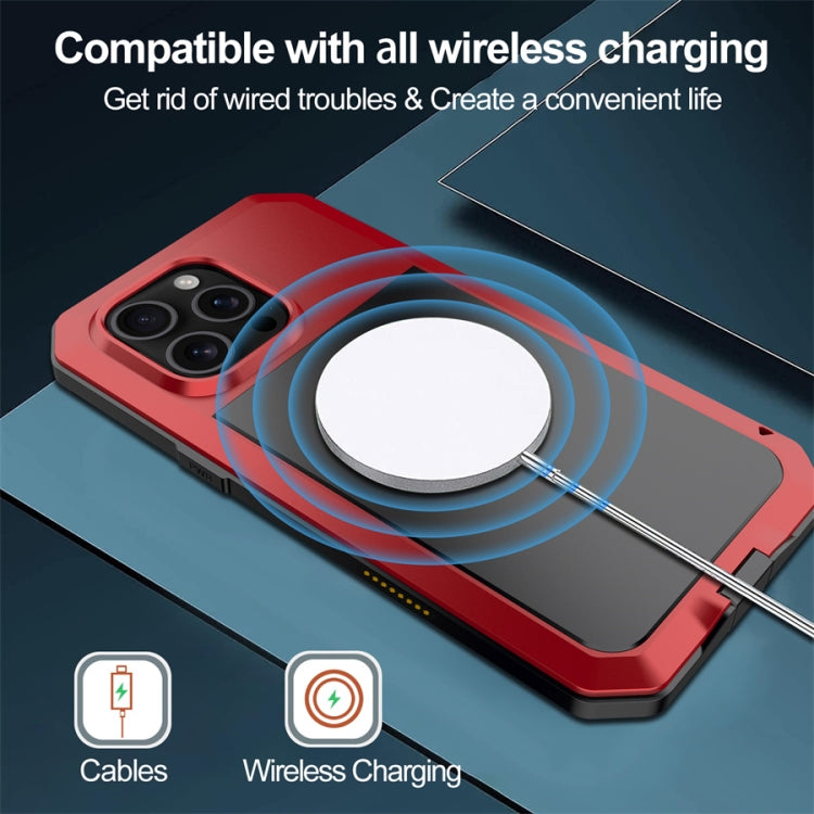 For iPhone 16 Pro Max Shockproof IP54 Life Waterproof Phone Case(Red) - iPhone 16 Pro Max Cases by buy2fix | Online Shopping UK | buy2fix