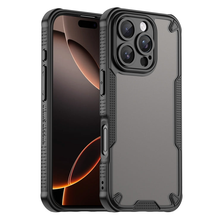 For iPhone 16 Pro Armor Glaze PC Hybrid TPU Phone Case(Black) - iPhone 16 Pro Cases by buy2fix | Online Shopping UK | buy2fix