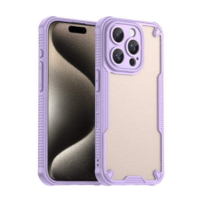 For iPhone 15 Pro Max Armor Glaze PC Hybrid TPU Phone Case(Purple) - iPhone 15 Pro Max Cases by buy2fix | Online Shopping UK | buy2fix