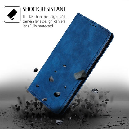 For iPhone 16 Plus Skin Feel Magnetic Leather Phone Case(Blue) - iPhone 16 Plus Cases by buy2fix | Online Shopping UK | buy2fix