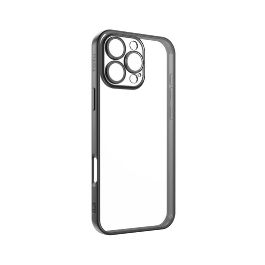 For iPhone 16 Pro Max TOTU PC-2 Soft Jane Series Electroplated TPU Phone Case with Lens Film(Black) - iPhone 16 Pro Max Cases by TOTUDESIGN | Online Shopping UK | buy2fix