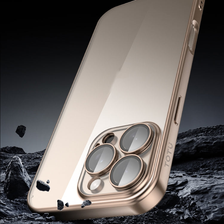 For iPhone 16 Pro Max TOTU PC-2 Soft Jane Series Electroplated TPU Phone Case with Lens Film(Black) - iPhone 16 Pro Max Cases by TOTUDESIGN | Online Shopping UK | buy2fix