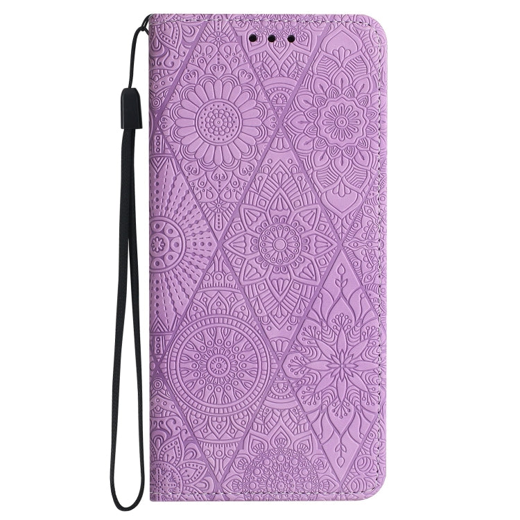 For Samsung Galaxy S25 Ultra 5G Ethnic Embossed Adsorption Leather Phone Case(Purple) - Galaxy S25 Ultra 5G Cases by buy2fix | Online Shopping UK | buy2fix