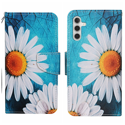 For Samsung Galaxy S25+ 5G Colored Drawing Pattern Leather Phone Case(Chrysanthemum) - Galaxy S25+ 5G Cases by buy2fix | Online Shopping UK | buy2fix