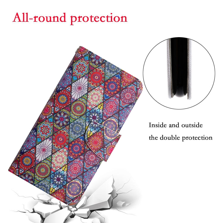 For Samsung Galaxy S25+ 5G Colored Drawing Pattern Leather Phone Case(Diamond Kaleidoscope) - Galaxy S25+ 5G Cases by buy2fix | Online Shopping UK | buy2fix