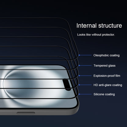 For iPhone 16 Plus NILLKIN 3D CP+MAX Anti-Explosion Full Coverage Tempered Glass Film - iPhone 16 Plus Tempered Glass by NILLKIN | Online Shopping UK | buy2fix