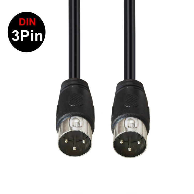 DIN Male to Male 3 Pin Signal Transmission for TV, DVD Player Adapter Cable, Length:5m(Black) - Microphone Audio Cable & Connector by buy2fix | Online Shopping UK | buy2fix