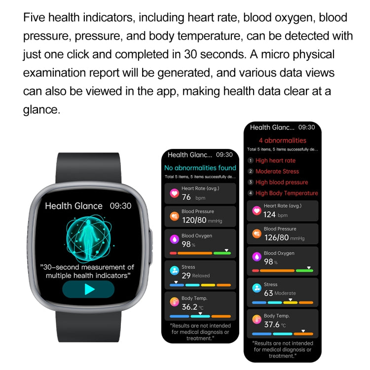 ET593 1.75 inch IPS Square Screen Smart Watch, ECG Electrocardiogram / Blood Sugar Monitoring(Blue) - Smart Watches by buy2fix | Online Shopping UK | buy2fix