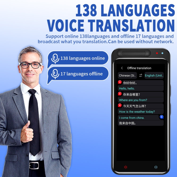 VORMOR Z6 5.0 inch HD Touch Screen Smart AI Translator 139 Languages ??with Offline Translation / Photo Translation -  by buy2fix | Online Shopping UK | buy2fix