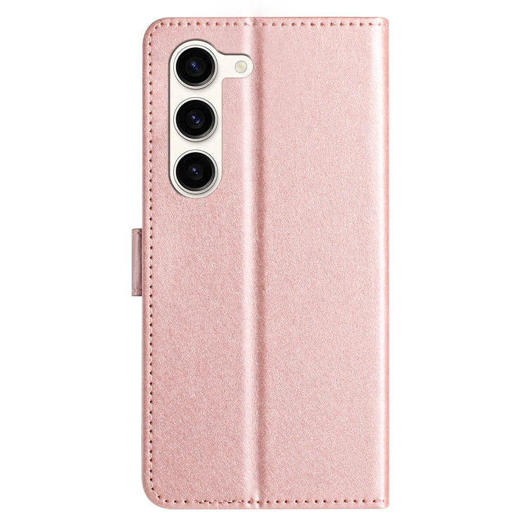 For Samsung Galaxy S25+ 5G Silk Texture Horizontal Flip Leather Phone Case(Rose Gold) - Galaxy S25+ 5G Cases by buy2fix | Online Shopping UK | buy2fix