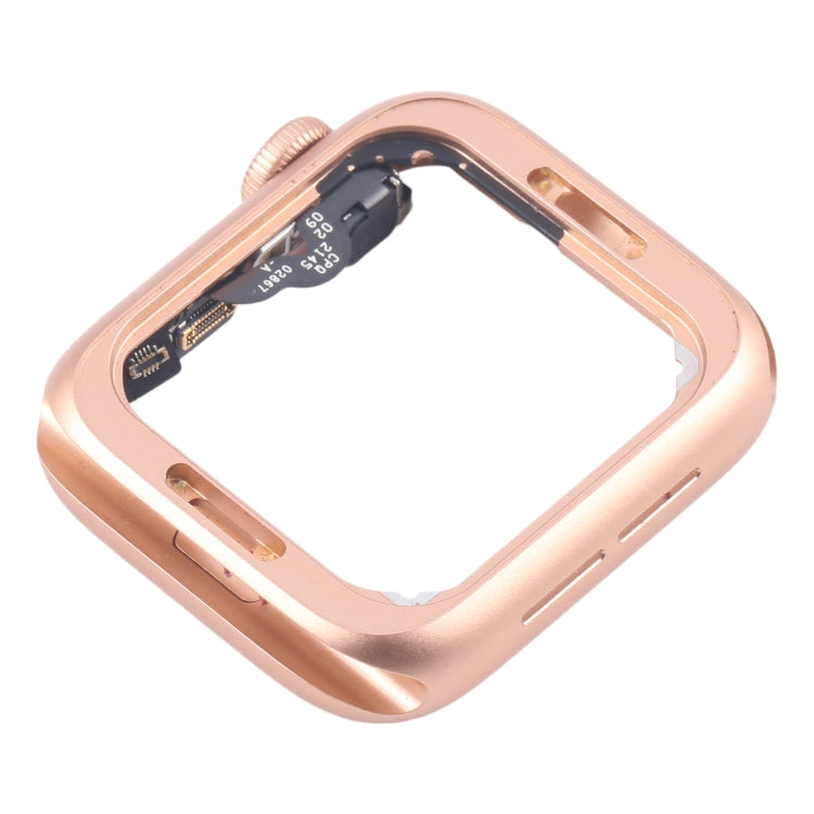 For Apple Watch SE 2020 44MM GPS Aluminium Alloy Middle Frame Bezel Plate with Crown Spin Axis Flex Cable(Gold) - Middle Frame by buy2fix | Online Shopping UK | buy2fix