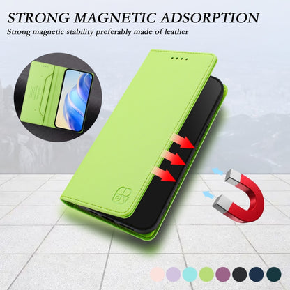 For Samsung Galaxy S24 / S25 5G RC01 Dual-Folded Magnetic Suction RFID Leather Phone Case(Grass Green) - Galaxy S25 5G Cases by buy2fix | Online Shopping UK | buy2fix