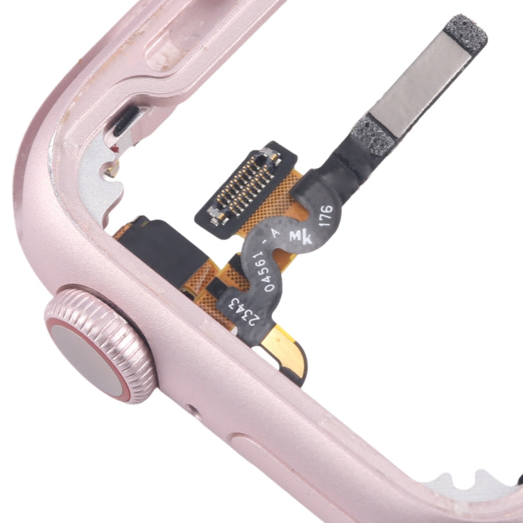 For Apple Watch Series 9 45MM LTE Aluminium Alloy Middle Frame Bezel Plate with Crown Spin Axis Flex Cable(Pink) - Middle Frame by buy2fix | Online Shopping UK | buy2fix