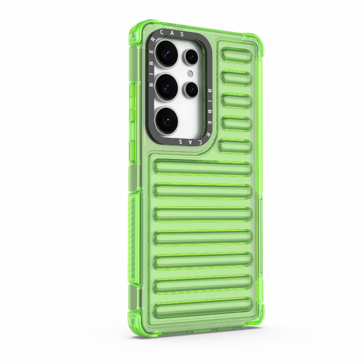 For Samsung Galaxy S25 Ultra 5G High Transparency TPU Hybrid PC Airbag Phone Case(Transparent Green) - Galaxy S25 Ultra 5G Cases by buy2fix | Online Shopping UK | buy2fix