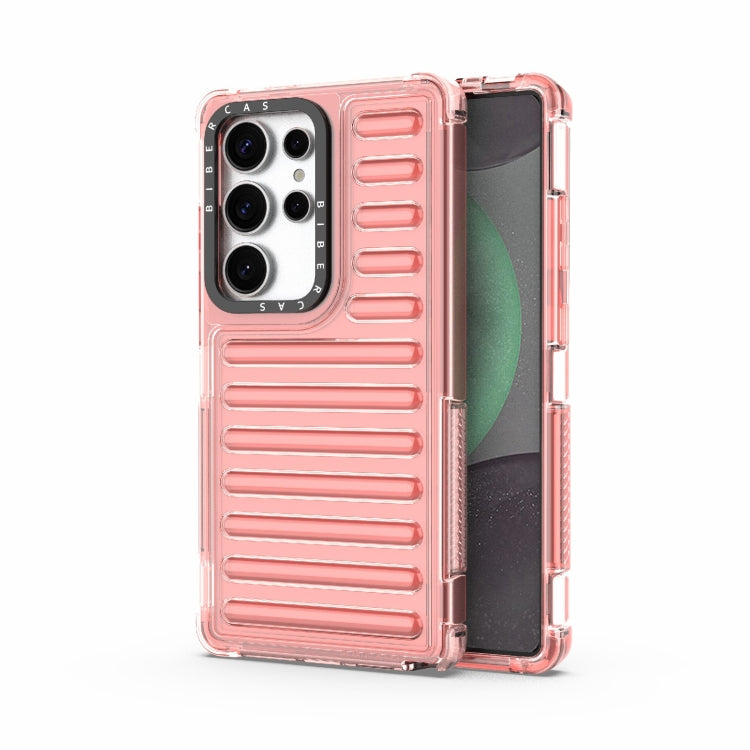 For Samsung Galaxy S25 Ultra 5G High Transparency TPU Hybrid PC Airbag Phone Case(Pink) - Galaxy S25 Ultra 5G Cases by buy2fix | Online Shopping UK | buy2fix