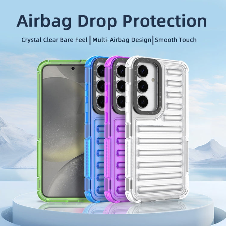 For Samsung Galaxy S25+ 5G High Transparency TPU Hybrid PC Airbag Phone Case(Transparent Blue) - Galaxy S25+ 5G Cases by buy2fix | Online Shopping UK | buy2fix