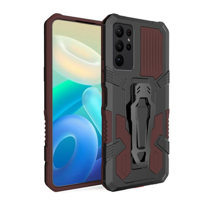 For Samsung Galaxy S25 Ultra 5G Armor Warrior Shockproof PC + TPU Phone Case(Brown) - Galaxy S25 Ultra 5G Cases by buy2fix | Online Shopping UK | buy2fix