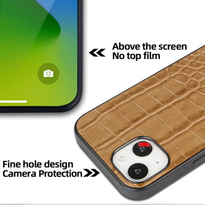 For iPhone 16 Pro VIETAO Alligator Texture PU Phone Case(Brown) - iPhone 16 Pro Cases by VIETAO | Online Shopping UK | buy2fix