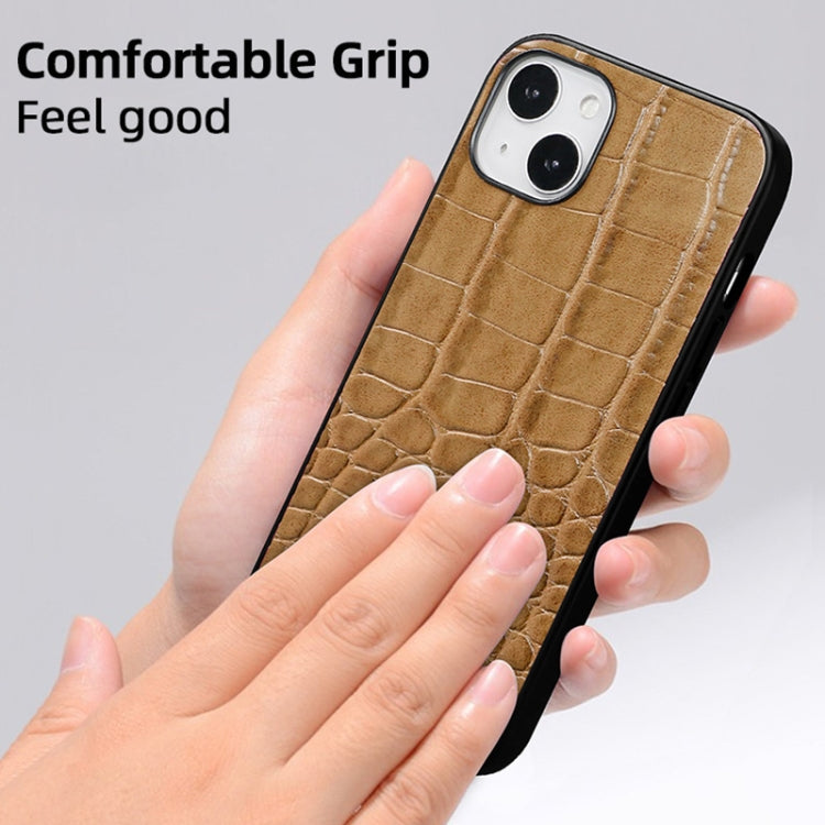 For iPhone 16 Pro Max VIETAO Alligator Texture PU Phone Case(Brown) - iPhone 16 Pro Max Cases by VIETAO | Online Shopping UK | buy2fix