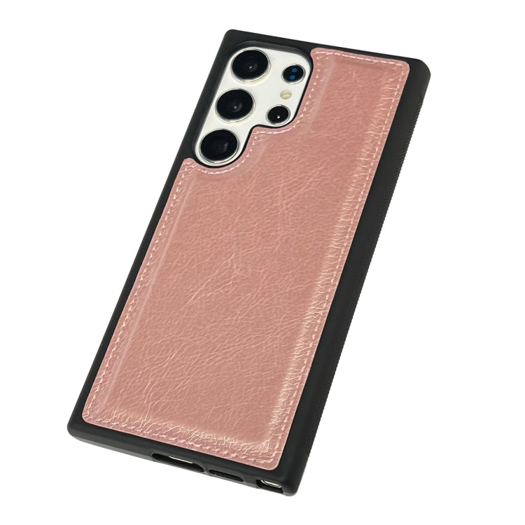 For Samsung Galaxy S25 Ultra 5G Cowhide Texture Back Cover Phone Case(Rose Gold) - Galaxy S25 Ultra 5G Cases by buy2fix | Online Shopping UK | buy2fix