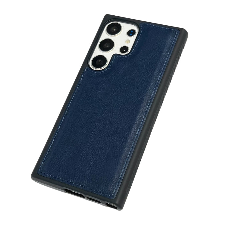 For Samsung Galaxy S25 Ultra 5G Cowhide Texture Back Cover Phone Case(Royal Blue) - Galaxy S25 Ultra 5G Cases by buy2fix | Online Shopping UK | buy2fix