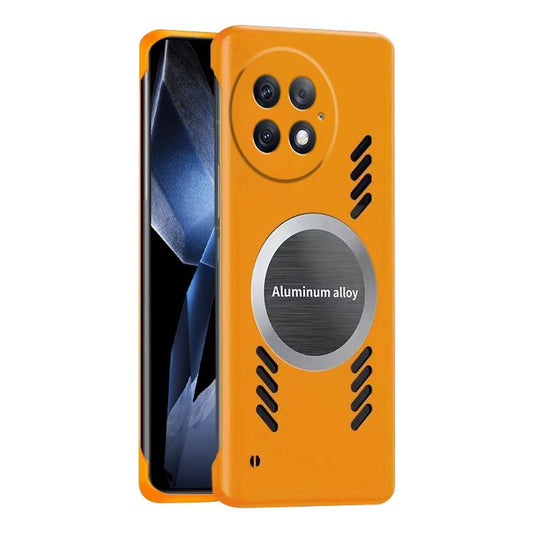 For OnePlus 13 All-inclusive Lens Frameless Graphene Cooling Phone Case(Orange) - OnePlus Cases by buy2fix | Online Shopping UK | buy2fix