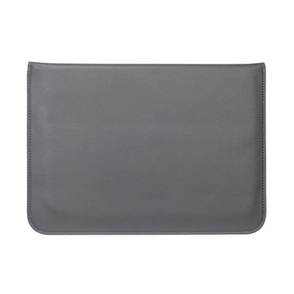 PU Leather Ultra-thin Envelope Bag Laptop Bag for MacBook Air / Pro 13 inch, with Stand Function(Space Gray) - Protective Bags by buy2fix | Online Shopping UK | buy2fix