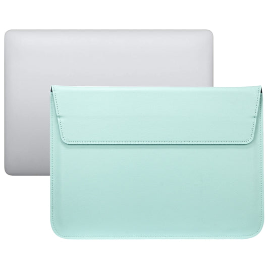 PU Leather Ultra-thin Envelope Bag Laptop Bag for MacBook Air / Pro 15 inch, with Stand Function(Mint Green) - Protective Bags by buy2fix | Online Shopping UK | buy2fix