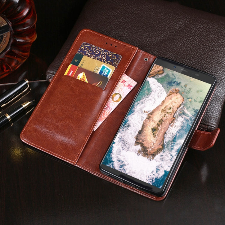 For Blackview BV5500 idewei Crazy Horse Texture Horizontal Flip Leather Case with Holder & Card Slots & Wallet(Black) - More Brand by idewei | Online Shopping UK | buy2fix