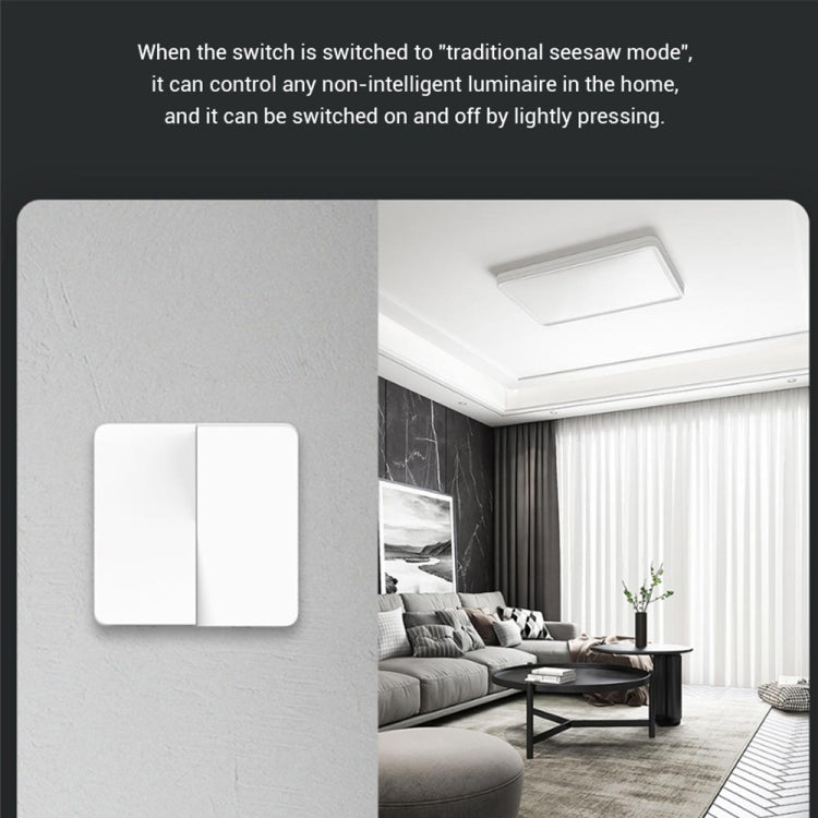 Original Xiaomi Mijia Double Control Wall Switch, Double Button(White) - Smart Switch by Xiaomi | Online Shopping UK | buy2fix