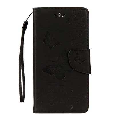 For Huawei  Mate 10 Lite Vintage Embossed Floral Butterfly Pattern Horizontal Flip Leather Case with Card Slot & Holder & Wallet & Lanyard (Black) - Huawei Cases by buy2fix | Online Shopping UK | buy2fix