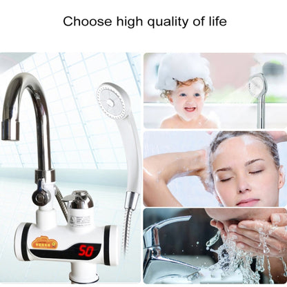 3s Fast Heat Electrothermal Rotatable Faucet Water Tap with Digital Display, 220V, Size: S - Shower Head by buy2fix | Online Shopping UK | buy2fix