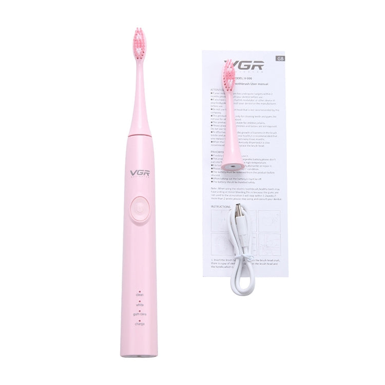 VGR V-806 IPX7 USB Magnetic Suspension Sonic Shock Toothbrush with Nemory Function (Baby Blue) - Toothbrushes by VGR | Online Shopping UK | buy2fix