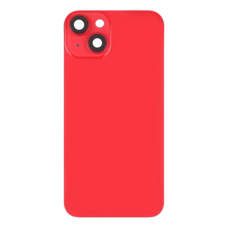 For iPhone 14 Plus Glass Battery Back Cover with Flash Bracket + Wireless Charging Module(Red) - Back Cover by buy2fix | Online Shopping UK | buy2fix