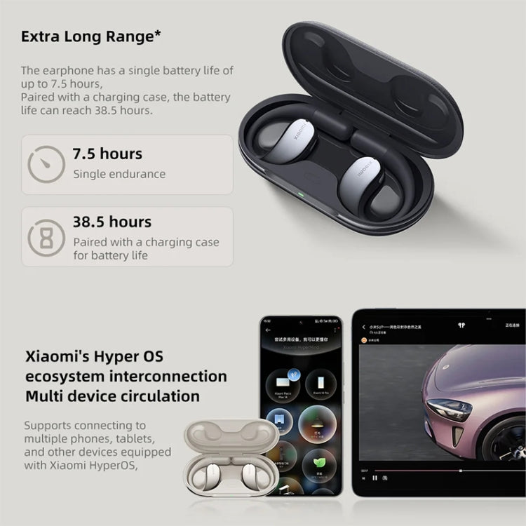 Original Xiaomi Bluetooth 5.3 Open-Ear Wireless Bluetooth Earbuds (Black) - Bluetooth Earphone by Xiaomi | Online Shopping UK | buy2fix