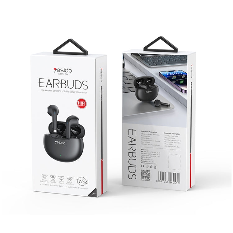 Yesido TWS21 Bluetooth 5.3 TWS Wireless Bluetooth Earphone (White) - TWS Earphone by Yesido | Online Shopping UK | buy2fix