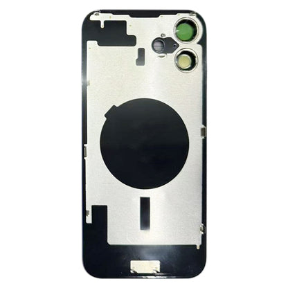 For iPhone 16 Battery Back Cover with Camera Lens Cover(Black) -  by buy2fix | Online Shopping UK | buy2fix