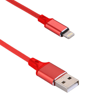 1m 2A USB to 8 Pin Nylon Weave Style Data Sync Charging Cable(Red) - Normal Style Cable by buy2fix | Online Shopping UK | buy2fix